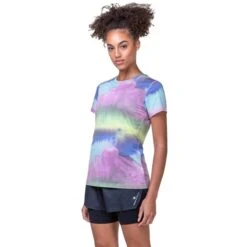 Ron Hill Womens Tech Golden Hour Tee 8 Ron Hill Womens Tech Golden Hour Tee -PETEBLAND SPORTS SHOP rh 006706 wimens tech golden hour tee rh 01173 multi mirage 6864