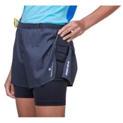 Ron Hill Womens Tech Race Twin Short 9 Ron Hill Womens Tech Race Twin Short -PETEBLAND SPORTS SHOP rh 007330 wimens tech race twin short r009 all black 6853