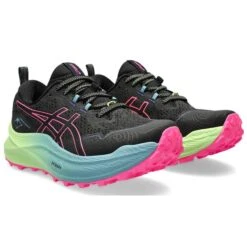 Asics Womens Trabuco Max 2 -PETEBLAND SPORTS SHOP w trabuco max 2 blkhotpink 4